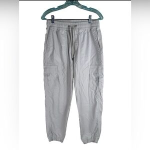 Vuori Joggers Women Small Silver Cloud Birch Cargo Drawstring Casual Pants